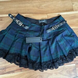 NWT Dolls Kill Widow Brand Costume - Plaid Mini Skirt